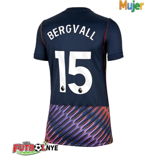 Camiseta Tottenham Hotspur Lucas Bergvall #15 Visitante Equipación para mujer 2026-27 manga corta